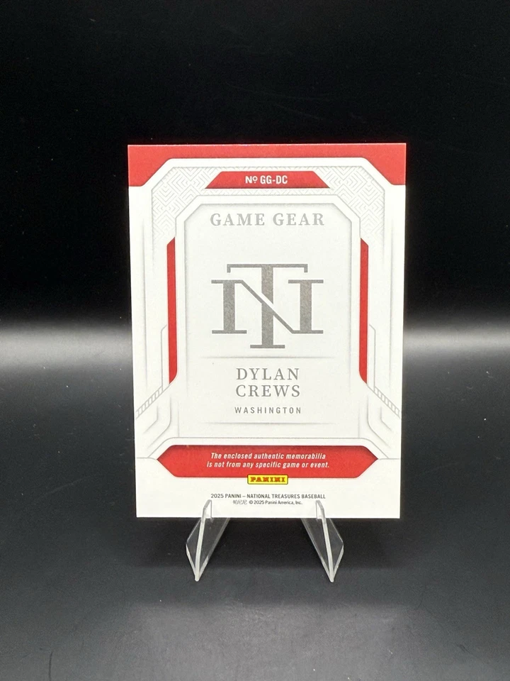 2025 Panini National Treasures #GG-DC DYLAN CREWS Game Gear Swatches Trio /99 - Image 2 of 2
