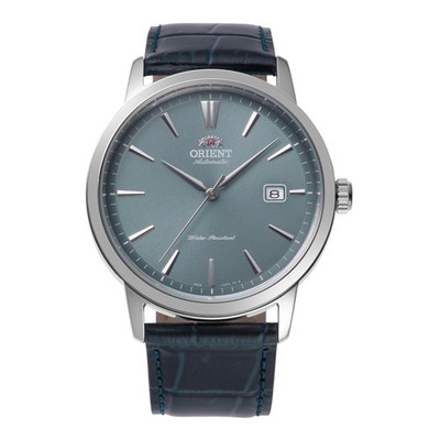 Watch ORIENT RA-AC0F14L Mens Automatic Stainless Steel Band Leather Dial Blue