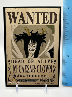 ONE PIECE WANTED POSTER Bromide Card M.Caesar Clown Mugiwara Store