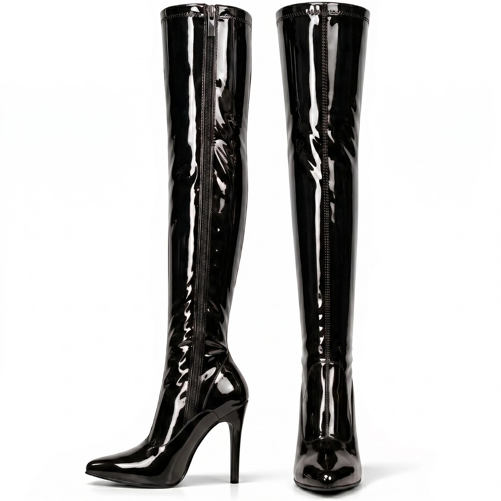 Women's Thigh High Over-the-Knee High Heel Stretch Boots, Sexy and Stylish Look,