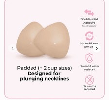 BOOMBA Ultra Boost Inserts Beige Size A Double Sided Adhesive Bra Pads NEW Open