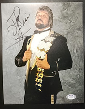Million Dollar Man Ted Dibiase Autographed WWE Pro Wrestling 8x10 PSA Witnessed