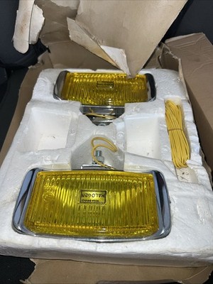 Vintage Yellow Fog Lights Bumper 70 80s 90 Halogen Driving Lamps Blazer NOS Rare