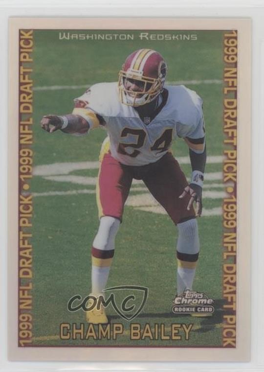 1999 Topps Chrome 1999 NFL Draft Pick Refractor Champ Bailey #160 HOF 4kh