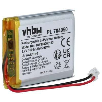 VHBW Batteria per lampada da tavolo Fatboy PN704050 1600mAh