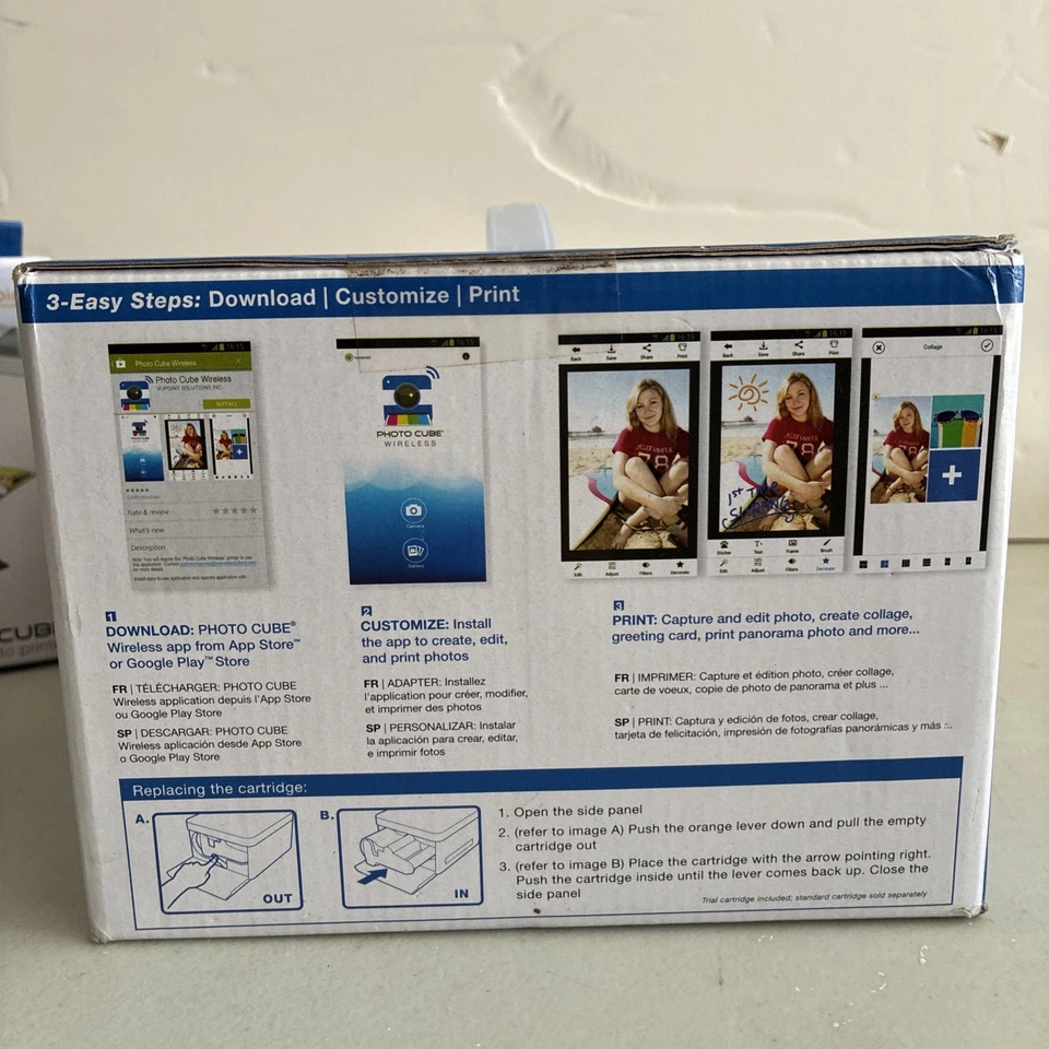 VuPoint IPWF-P100-VP Photo Cube Wireless Smart Color Phone Photo Printer Bundle - Image 2 of 4