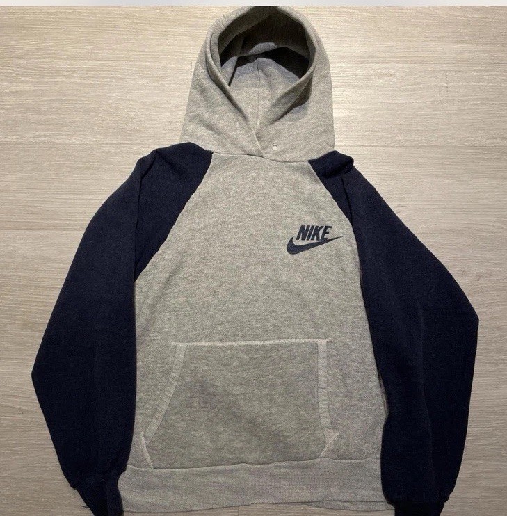 Vintage 1970s Nike Two Tone Hoodie Size Large