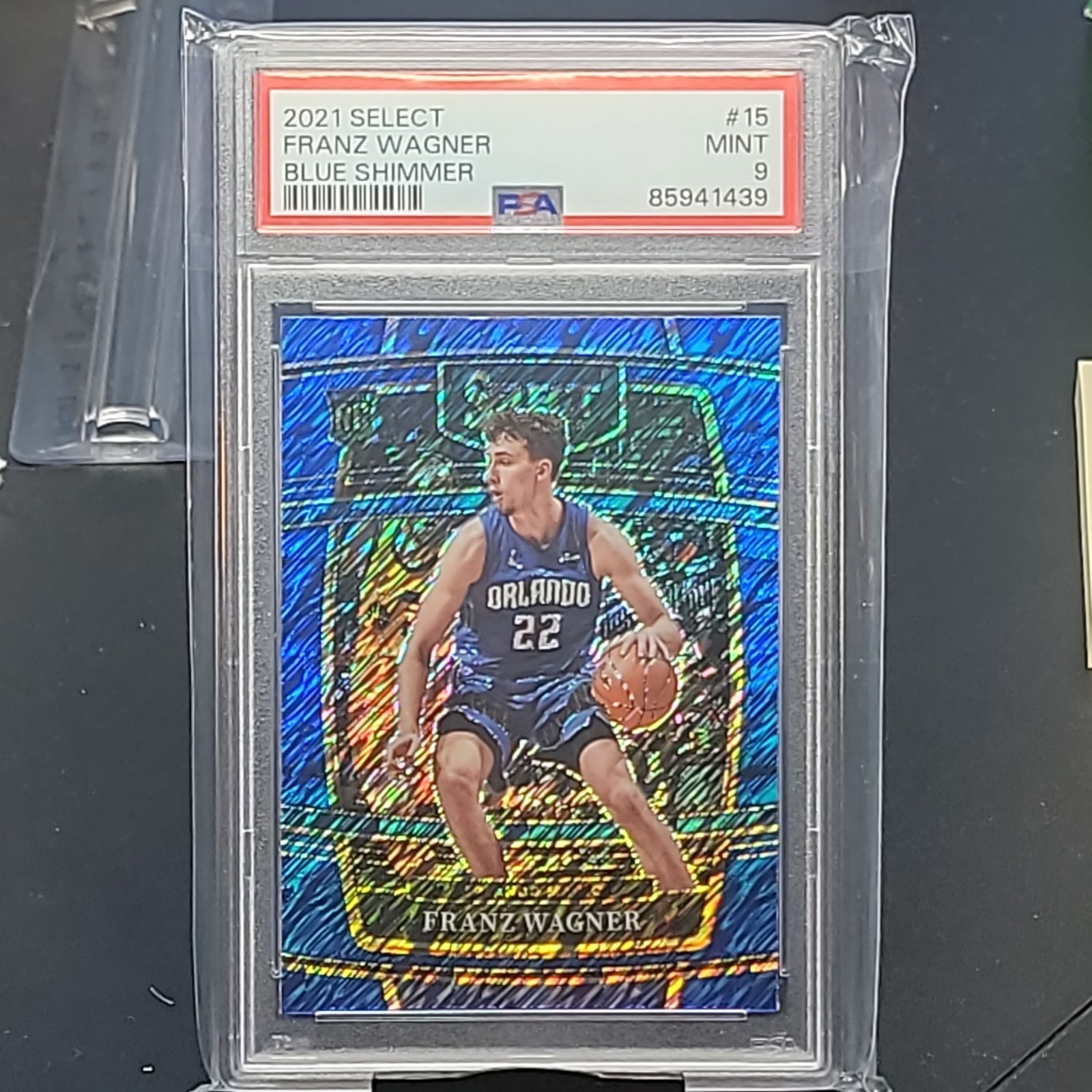2021-22 Panini Select - Franz Wagner #15 Blue Shimmer Prizm (RC) PSA 9 🔥🔥🔥