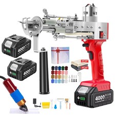 Cordless Rug Tufting Gun with Carpet Trimmer Kit, Tufting Gun Starter Kit wit...