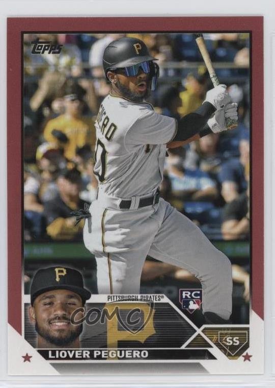 2023 Topps Series 1 Mother's Day Hot Pink /50 Liover Peguero #238 Rookie RC 0zt7