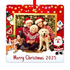 Family Christmas Ornament 2025 - Picture Frame Ornament, Arcylic Photo Orname...