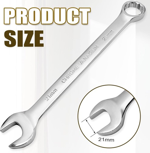 21 mm metrisch Schraubenschlüssel Industrie Spezialeinsätze Kombination mit - Bild 3 von 7