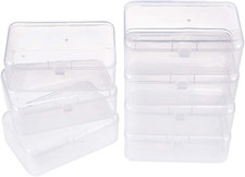 12 Pack Clear Plastic Bead Storage Box, 3.5x2.4x1.2 Inches Rectangular Mini Clea