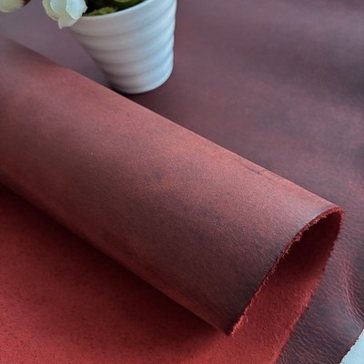 2,0 mm dickes rotes Mahagoni Crazy Horse vollnarbiges 100 % echtes Rindsleder Blätter