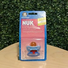 Gerber Orthodonic Pacifier, VINTAGE 1997 Blue/Blue Size 2 HTF Rare