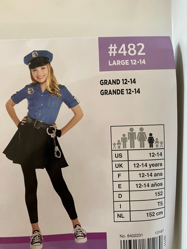 Disfraz de Halloween de policía Cutie para niñas talla grande 12-14 traje para ti mismo disfraz C Foto 4 de 4