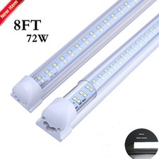 Led Tube Light 72W 8FT T8 Integrated Bulb ,Clear Cover,Cool White Led Shop Light