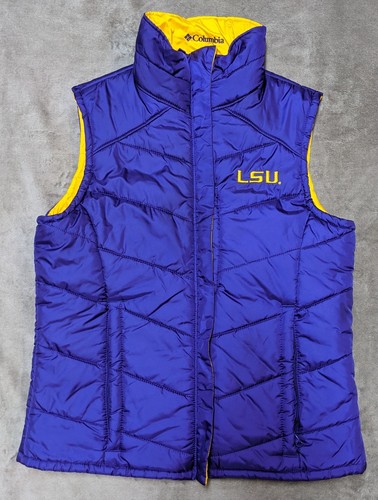 Columbia LSU Tigers Womens Reversible Puffer Vest , Purple & Yellow Size XS