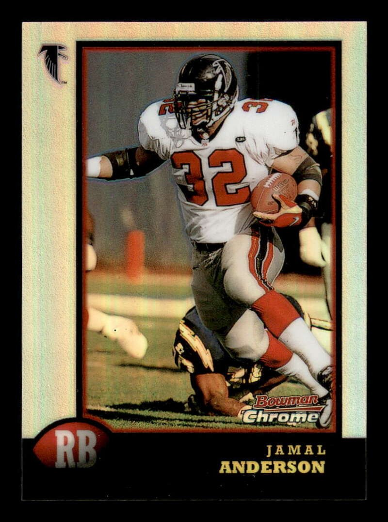 1998 Bowman Chrome Refractor (Parallel 1:12) #77 Jamal Anderson Falcons NM 
