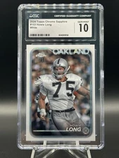 2024 Topps Chrome Sapphire #153 Howie Long White /15 CGC 10