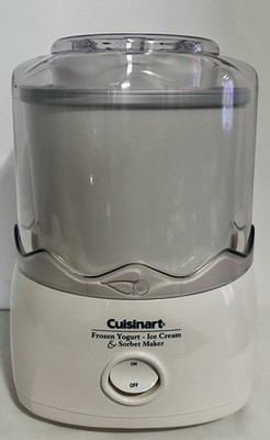 Cuisinart ICE-20 Frozen Yogurt Ice Cream & Sorbet Maker 1.5 qt White