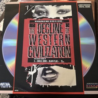 THE DECLINE OF WESTERN CIVILIZATION Laserdisc 1985 Black Flag Circle Jerks