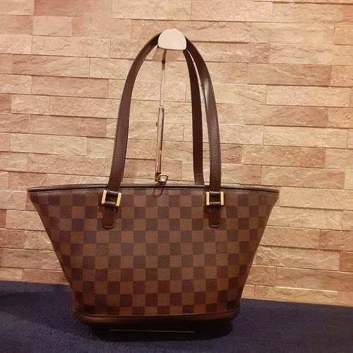 Louis Vuitton Damier Manosque PM Canvas Hand Tote Bag N51121 Used Japan - Picture 4 of 15