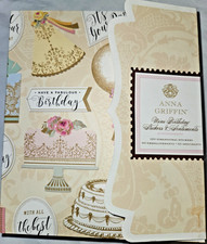 Anna Griffin Mini Birthday Sticker  Sentiments 120 Dimensional Stickers New