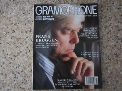 February 1990, GRAMOPHONE, Frans Bruggen, Andreas Schmidt, Christopher Hogwood.