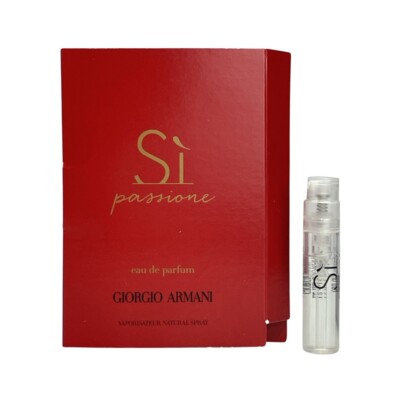 GIORGIO ARMANI SI PASSIONE EAU DE PARFUM SPRAY VIAL CARD SAMPLE 0.04 FL OZ NEW