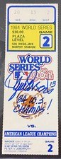 Lance Parrish Autographed 1984 World Series Ticket Detroit Tigers