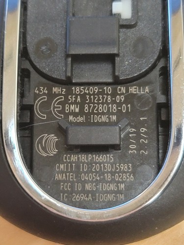 Genuine OEM 3 Btn 2014-2024 Mini Cooper Smart Key Remote 8728018-01R NBG-IDGNG1M - 第 7/7 張圖片