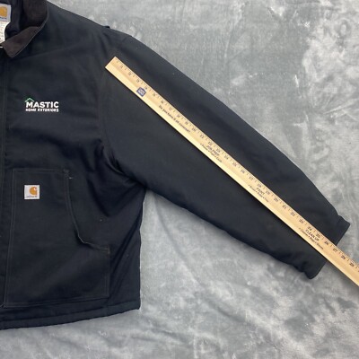CARHARTT JACKET J02 Men's 2XL Black Arctic Quilt Duck JQ185 CARHARTT JACKET J02 Men's 2XL Black Arctic Quilt Duck JQ185
