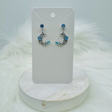 Moon Star Blue Earrings