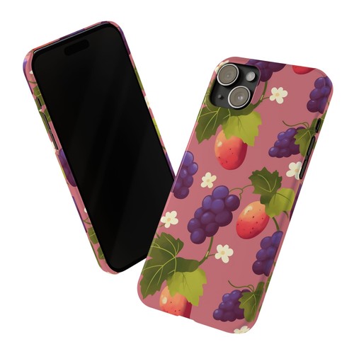 Grape Strawberry Pattern Preppy iPhone Case | Aesthetic - 第 21/82 張圖片