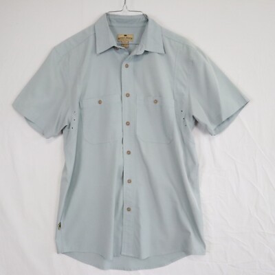 Buffalo Jackson Trading Shirt Mens Medium Casual Pocket Button Up Short Sleeve