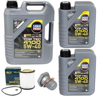 MotoröL Set 4100 5W-40 Liqui Moly 7 Liter + ÖLfilter + Schraube FüR Bmw 1Er 3Er