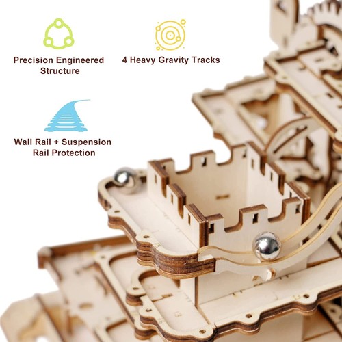 ROKR 3D Wooden Puzzle Brain Teaser Toys Mechanical Gears Kit Unique Craft Kits - Picture 14 of 15
