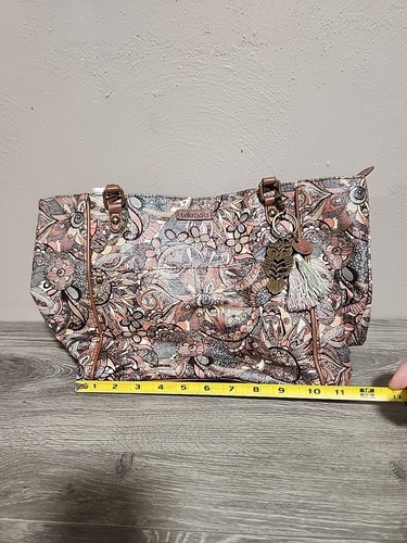 Sakroots Boho Künstler Druck beschichtetes Canvas Top Reißverschluss Schultertasche P11 - Bild 4 von 11