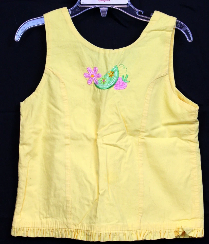 Chez Ami Ptsy Aiken 2pc Outfit Tank top Reversible Pants Summer Fruit Flowers 6x - Image 2 of 4