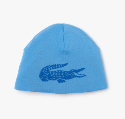 LACOSTE Unisex Contrast Crocodile Reversible Beanie RB0059-Z51
