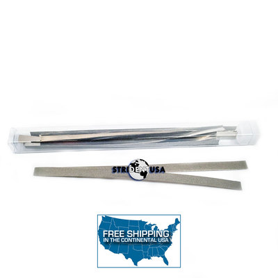 Dental Polishing Strips Stainless Steel 4 mm Medium GRIT (one side) 12/BOX