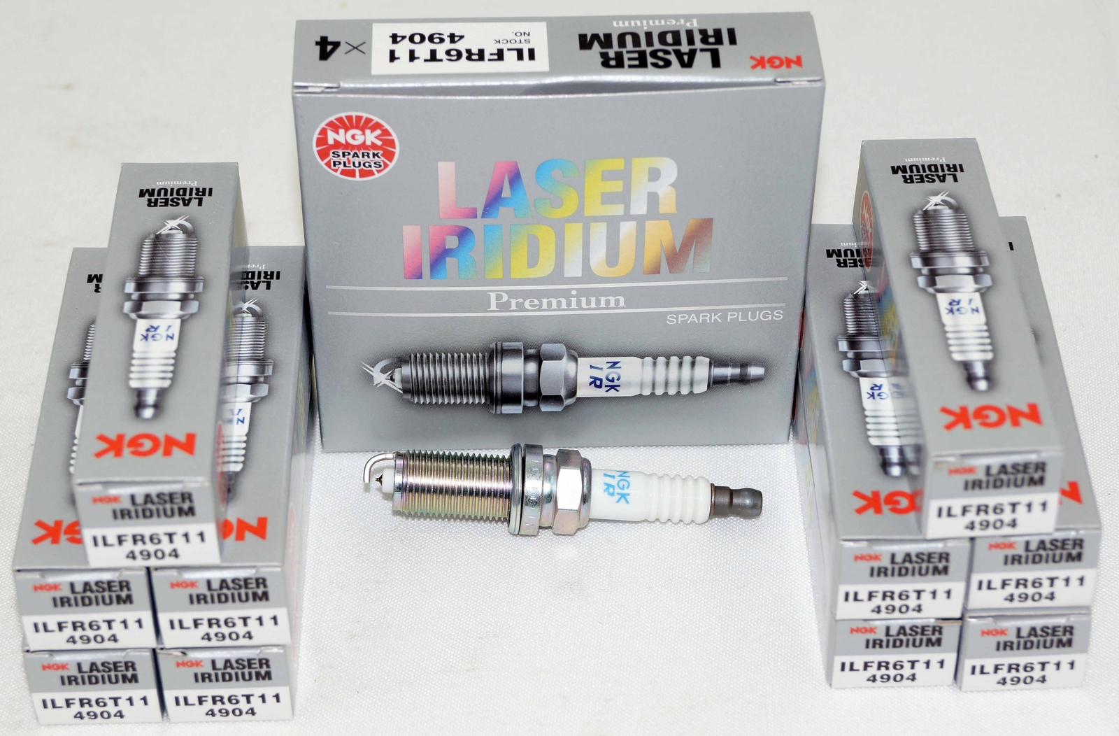 Pack of 10 Genuine NGK 4904 Laser Iridium Spark Plugs ILFR6T11