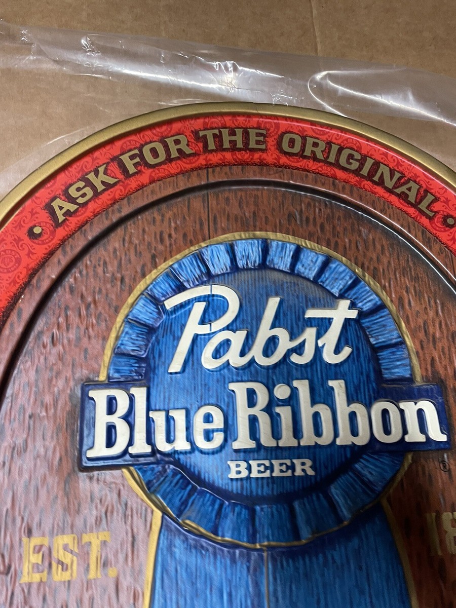 Vintage PABST Blue Ribbon Good Old Time Flavor 28” 3D Beer Sign | eBay