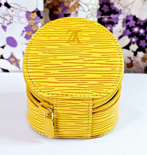 Auténtico Joyero Louis Vuitton Epi Ecrin Bijoux Lote de 3 Verde Amarillo y Rojo - Imagen 6 de 24