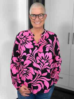 Emily Van Den Bergh - Bluse Two-Tone / schwarz-pink