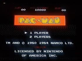 Pac-Man Grey Tengen NES (Nintendo Entertainment System) Works