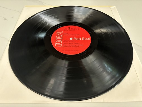 JASCHA HEIFETZ "Brahms Violin Concerto in D" 1968 Mint RCA LP LSC-1903 F. Reiner - Picture 10 of 18