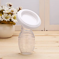 Silicone Manual Breast Pump Breast Milk Collector Breastfeeding Pump with Lid