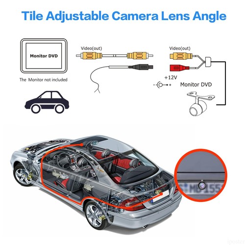 5" TFT LCD Monitor Car Rear View System Backup Reverse Camera Night Vision Kit - Picture 10 of 12